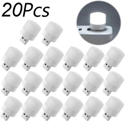 Mini USB naktinė lemputė Mini lemputė Šilta balta akių apsaugos knyga Skaitymo lemputės Kompiuteris Mobilus Įkrovimas Naktinės lempos lemputės