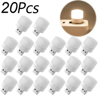 Mini USB naktinė lemputė Mini lemputė Šilta balta akių apsaugos knyga Skaitymo lemputės Kompiuteris Mobilus Įkrovimas Naktinės lempos lemputės