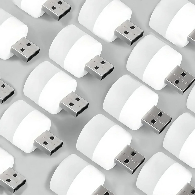 Mini USB éjszakai lámpa Mini izzó meleg fehér szemvédő könyv olvasólámpák számítógépes mobil töltés éjszakai lámpa izzók
