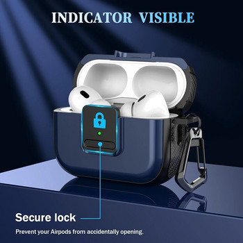 за Airpods Pro 2 Generation 2nd 1st Case with Secure Lock Magnetic Protective Hard Case Cover with Keychain for Airpods 3 2