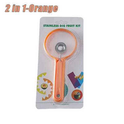 3 komada set žlica za kuglice dinje, set oblika noža, 3 u 1 žlica za voće od nehrđajućeg čelika, set alata za rezbarenje voća, rezač lubenice