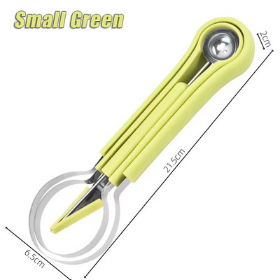 3 komada set žlica za kuglice dinje, set oblika noža, 3 u 1 žlica za voće od nehrđajućeg čelika, set alata za rezbarenje voća, rezač lubenice