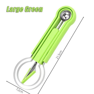 3 komada set žlica za kuglice dinje, set oblika noža, 3 u 1 žlica za voće od nehrđajućeg čelika, set alata za rezbarenje voća, rezač lubenice