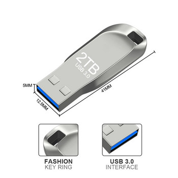 Μεταλλικό USB 3.0 Pen Drive 2TB 100% πραγματική χωρητικότητα Pendrive 1TB Memorias USB Flash Drive 512G Cle USB Stick Δωρεάν αποστολή Είδη δώρου