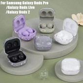 Läikiv läbipaistev ümbris Samsung Galaxy Buds Pro/Live pehmest silikoonist läbipaistvast kukkumisvastasest kõrvaklappide ümbrisest Galaxy Buds Pro 2 kaanele