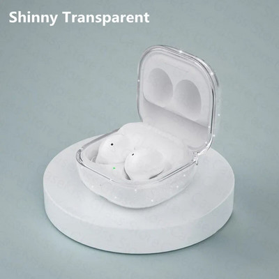 Läikiv läbipaistev ümbris Samsung Galaxy Buds Pro/Live pehmest silikoonist läbipaistvast kukkumisvastasest kõrvaklappide ümbrisest Galaxy Buds Pro 2 kaanele