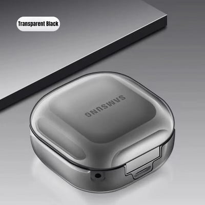 Läikiv läbipaistev ümbris Samsung Galaxy Buds Pro/Live pehmest silikoonist läbipaistvast kukkumisvastasest kõrvaklappide ümbrisest Galaxy Buds Pro 2 kaanele
