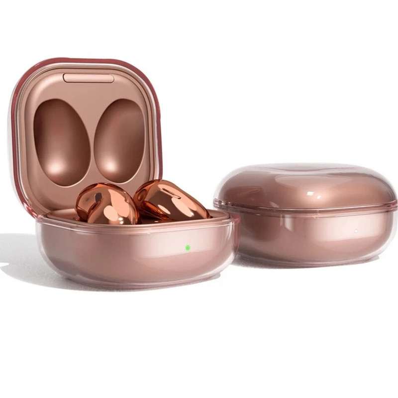 Läikiv läbipaistev ümbris Samsung Galaxy Buds Pro/Live pehmest silikoonist läbipaistvast kukkumisvastasest kõrvaklappide ümbrisest Galaxy Buds Pro 2 kaanele