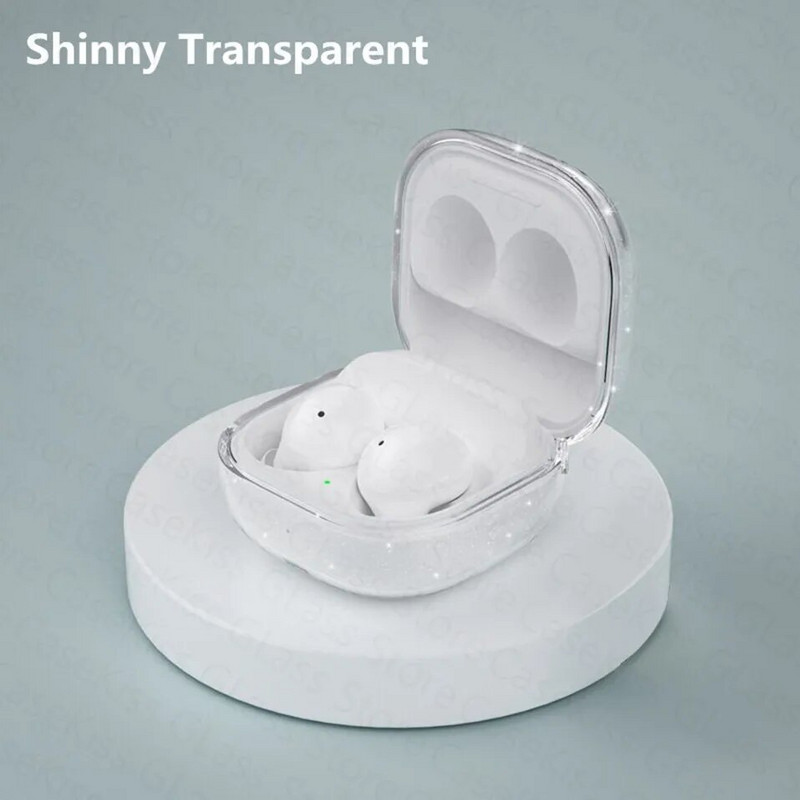 Läikiv läbipaistev ümbris Samsung Galaxy Buds Pro/Live pehmest silikoonist läbipaistvast kukkumisvastasest kõrvaklappide ümbrisest Galaxy Buds Pro 2 kaanele