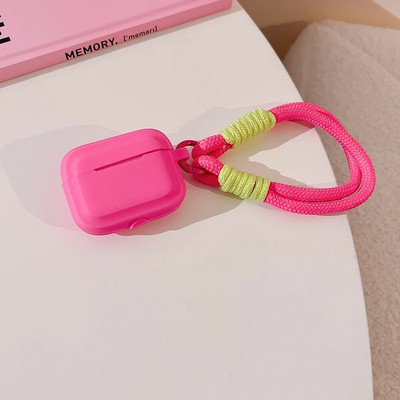 Dėklas Apple AirPods 1 2 Pro 3rd Generation Case Silikoninis mielas su dirželiu Fundas Earpods Minkštas dangtelis skirtas AirPods Pro 2 dėklui