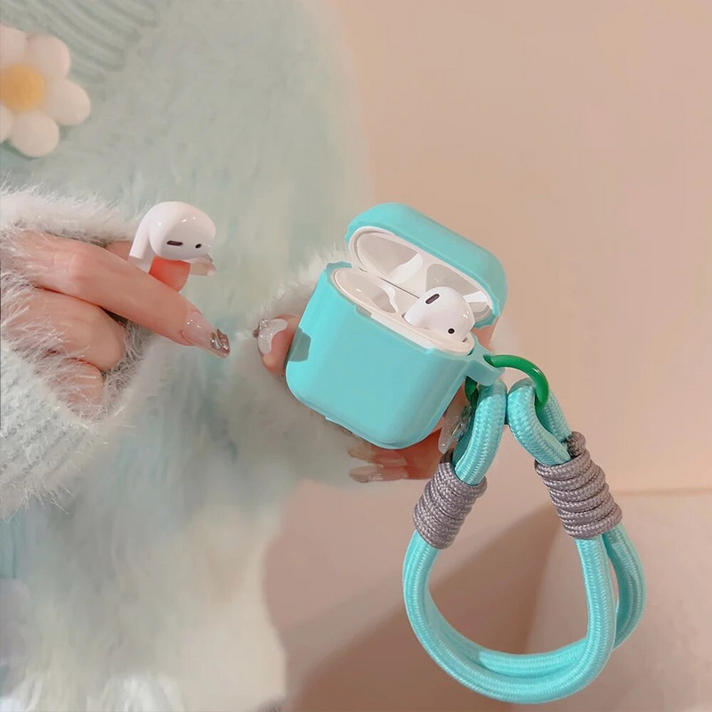 Husă pentru Apple AirPods 1 2 Pro Husă din a 3-a generație din silicon, drăguță, cu curea Fundas Earpods Husă moale pentru husă AirPods Pro 2