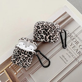 Leopard Print ausinių dėklas, skirtas Airpods Pro 2 USB C silikoninis apsauginis dangtelis Apple Airpods 3 3 kartos apvalkalas su kabliuku