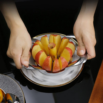 Резачка за ябълки от неръждаема стомана 304 Увеличен разделител за плодове Многофункционален инструмент за отстраняване на сърцевината Резачка за портокал Кухненски инструменти за зеленчуци