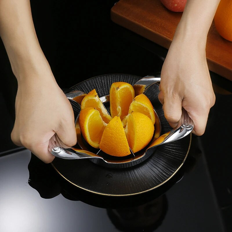 304 Nerūdijančio plieno obuolių pjaustytuvas padidintas vaisių daliklis Daugiafunkcis šerdies šaliklis apelsinų pjaustyklė virtuvės daržovių įrankiai