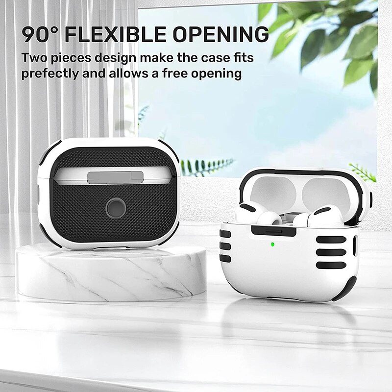 Su užrakto spaustuko dangteliu, skirtu Airpods Pro 2nd 1st Generation Case Apsauginis dangtelis, skirtas Airpod 3 Gen Shell, skirtas Air Pods Pro Case