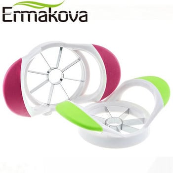 ERMAKOVA Apple Slicer Corer 8-φέτες από ανοξείδωτο ατσάλι Διαιρέτης αχλαδιού Wedger Cutter Easy Grip Ανθεκτικό στη σκουριά Fruit Gadget