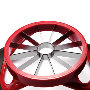 Red Black Apple Slicer Αναβαθμισμένη έκδοση 12-Blade Large Apple Corer από ανοξείδωτο χάλυβα Ultra-Sharp Apple Cutter Gadget κουζίνας