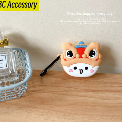 Dėklas Redmi Buds 4 Lite Youth Edition mielas animacinių filmų anime ausinių apsauginis dangtelis minkštas silikoninis ausinių dėklas su raktų pakabuku