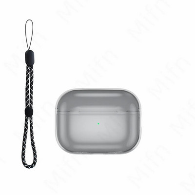 skirtas AirPods Pro 2 skaidraus dėklo silikono dėklas Minkštas TPU apsauginis dangtelis mielas moterims, skirtas Airpod pro 2023 priedai su virve