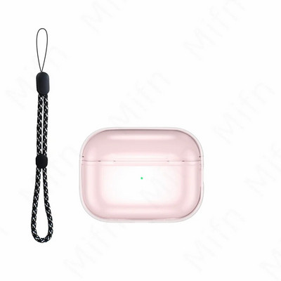 skirtas AirPods Pro 2 skaidraus dėklo silikono dėklas Minkštas TPU apsauginis dangtelis mielas moterims, skirtas Airpod pro 2023 priedai su virve