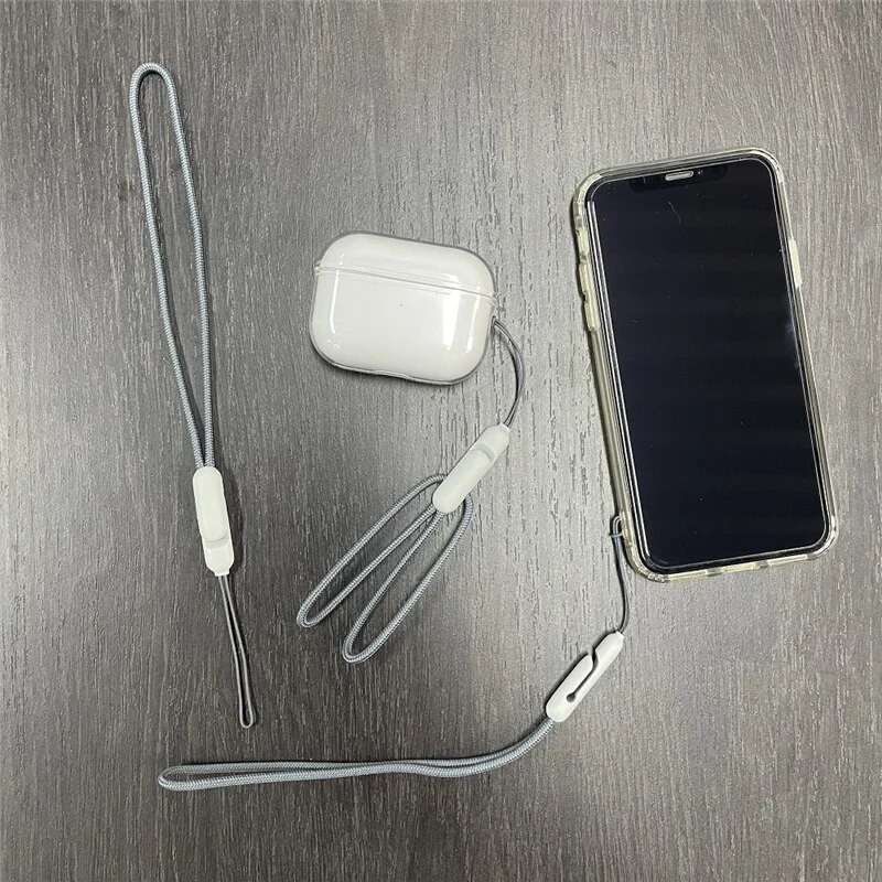 AirPods Pro 2 átlátszó tokhoz, szilikon tokhoz, puha TPU védőburkolathoz, aranyos nők számára Airpod pro 2023 tartozékokhoz kötéllel