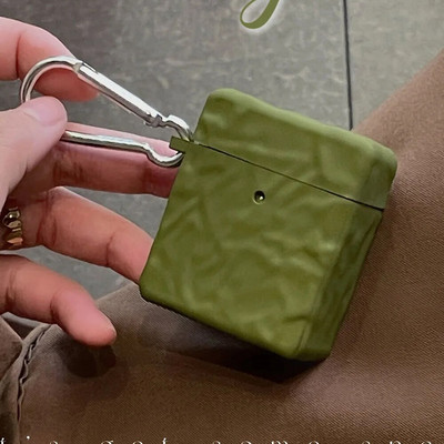 Sidabrinis raukšlių dėklas, skirtas „AirPods 3 Pro 2“ ausinių dėklas, skirtas „Apple AirPod 1/2/3“ minkštai padengtas apsauginis dangtelis