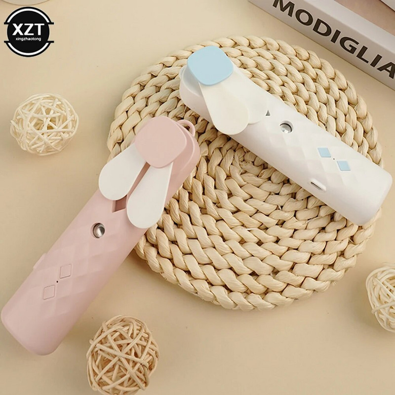 2 σε 1 φορητός μίνι ανεμιστήρας υγραντήρας USB Επαναφορτιζόμενος ανεμιστήρας χειρός ανεμιστήρα νερού ψεκασμού ομίχλης Πρόσωπο ατμού Ατμιστήρας Κλιματιστικό Ανεμιστήρας ψύξης