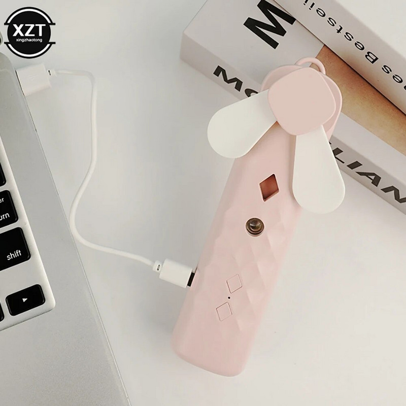 2 σε 1 φορητός μίνι ανεμιστήρας υγραντήρας USB Επαναφορτιζόμενος ανεμιστήρας χειρός ανεμιστήρα νερού ψεκασμού ομίχλης Πρόσωπο ατμού Ατμιστήρας Κλιματιστικό Ανεμιστήρας ψύξης
