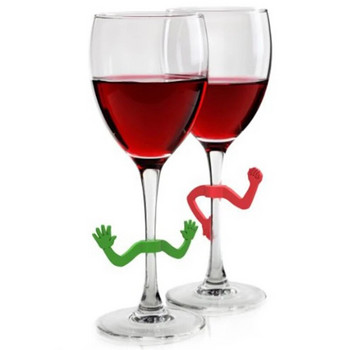 Σιλικόνη Κόκκινο ποτήρι κρασιού Σήμανση αναγνώρισης Charm Shot Γυάλινο ποτήρι Ετικέτες Ετικέτες Εργαλείο για πάρτι Φαγητό Ποτά Αξεσουάρ μπαρ