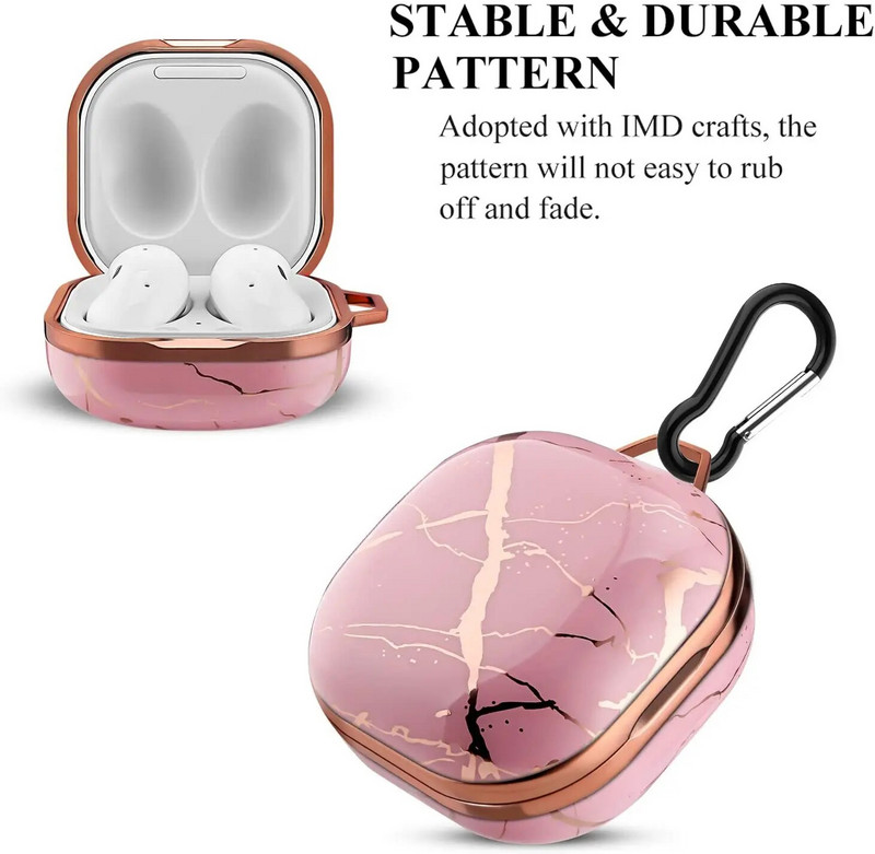 нов калъф за galaxy buds2 Pro case гладка мраморна твърда черупка защита срещу удар за galaxy buds live/buds pro/buds 2 калъфи за слушалки