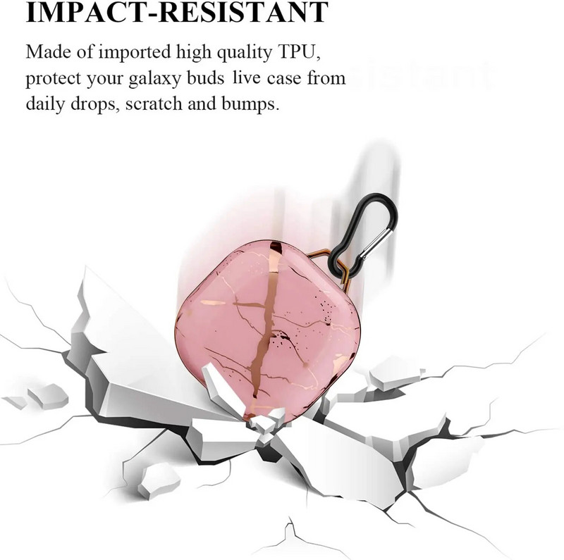 нов калъф за galaxy buds2 Pro case гладка мраморна твърда черупка защита срещу удар за galaxy buds live/buds pro/buds 2 калъфи за слушалки