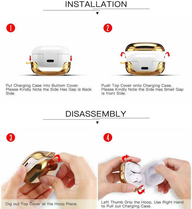 нов калъф за galaxy buds2 Pro case гладка мраморна твърда черупка защита срещу удар за galaxy buds live/buds pro/buds 2 калъфи за слушалки