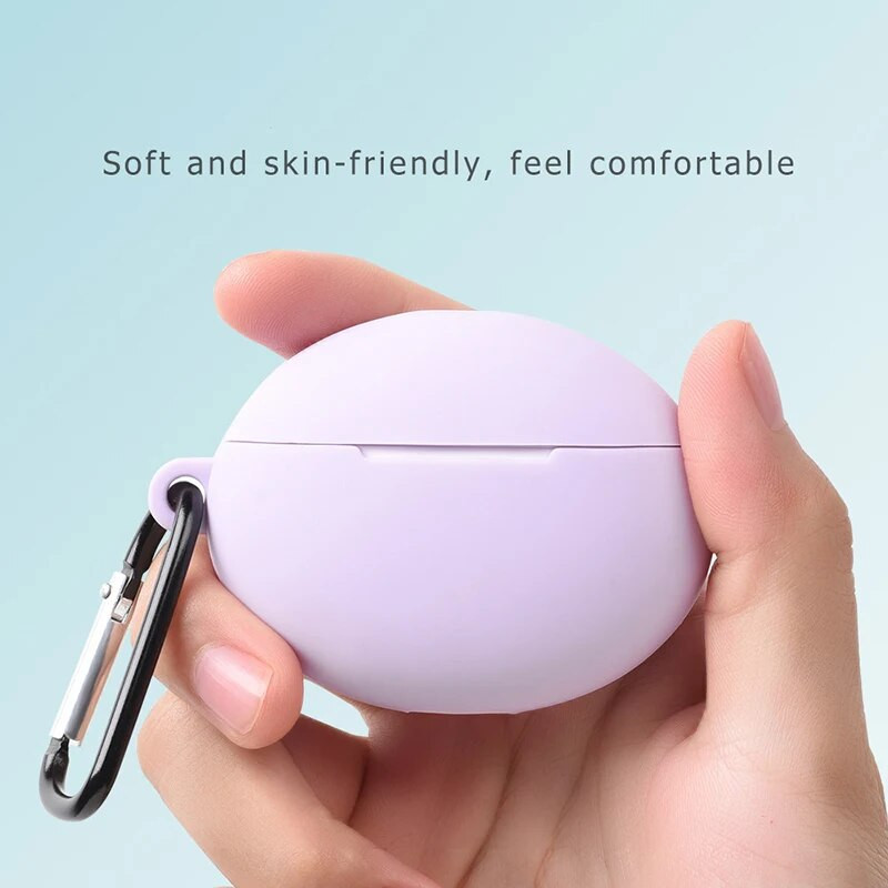 Szilikon fülhallgató tok a Huawei Freebuds 4i fejhallgató védő héjhoz Tartozékok a Freebuds 4i tok akasztóval