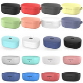 Silikoninis Redmi Airdots dėklo apsauginis dangtelis su kabliuku, skirtas Xiaomi Mi Redmi AirDots 2 Cover ausinių belaidžio įkrovimo dėžutei