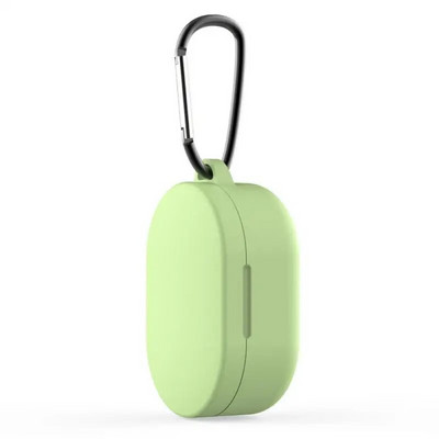 Silikoninis Redmi Airdots dėklo apsauginis dangtelis su kabliuku, skirtas Xiaomi Mi Redmi AirDots 2 Cover ausinių belaidžio įkrovimo dėžutei