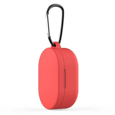 Silikoninis Redmi Airdots dėklo apsauginis dangtelis su kabliuku, skirtas Xiaomi Mi Redmi AirDots 2 Cover ausinių belaidžio įkrovimo dėžutei