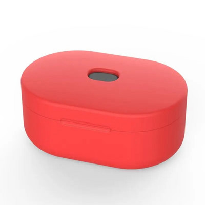 Silikoninis Redmi Airdots dėklo apsauginis dangtelis su kabliuku, skirtas Xiaomi Mi Redmi AirDots 2 Cover ausinių belaidžio įkrovimo dėžutei