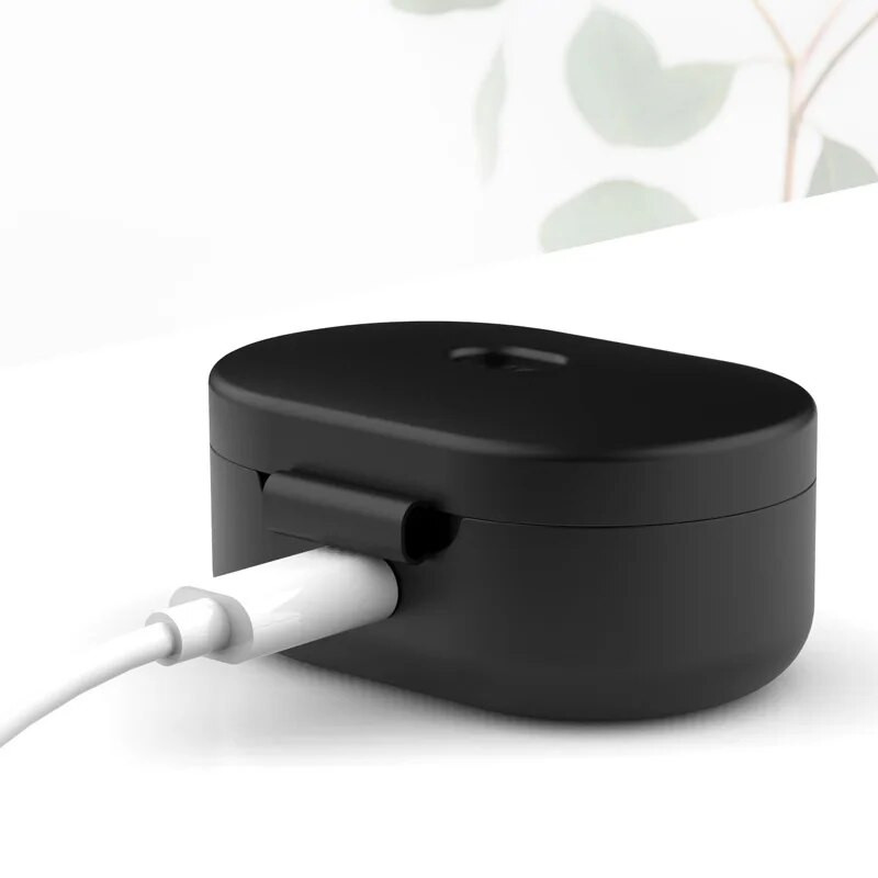 Husă de protecție din silicon pentru Redmi Airdots Husă de protecție cu cârlig pentru Xiaomi Mi Redmi AirDots 2 Husă pentru căști Cutie de încărcare fără fir