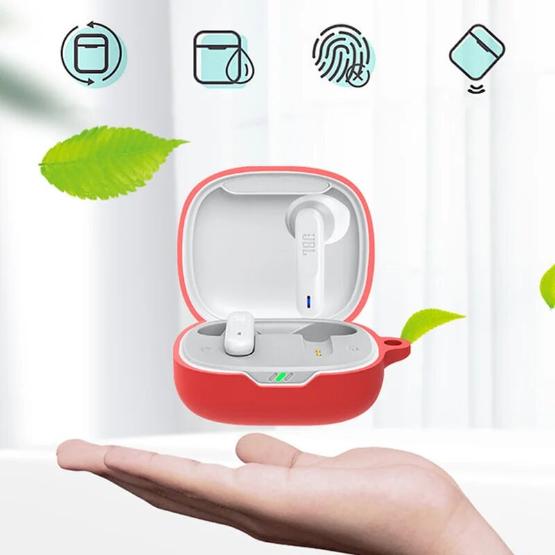 Zaštitne maske za slušalice za JBL W300TWS Silikonska futrola za JBL WAVE 300 TWS kutiju za punjenje, zaštitni poklopac s kukom