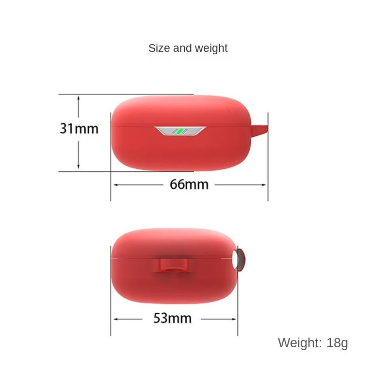 Zaštitne maske za slušalice za JBL W300TWS Silikonska futrola za JBL WAVE 300 TWS kutiju za punjenje, zaštitni poklopac s kukom