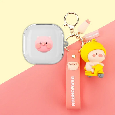 priekš Shokz OpenFit caurspīdīgā korpusa austiņu aizsargvāciņš Pretkrītošs mīksts silikons bezvadu Bluetooth austiņu pārnēsāšana