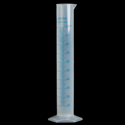 Läbipaistev valge plastikust vedeliku mõõtmise silinder laboritarvikute jaoks, laboritööriistad 10 ml, 25 ml, 50 ml, 100 ml, 250 ml, 500 ml