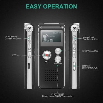 Paranormal Ghost Hunting Equipment Digital EVP Voice Activated Recorder USB US 8GB (Μαύρο)