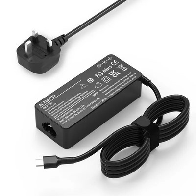 Γρήγορος φορτιστής φορητού υπολογιστή 65W 20V 3,25A Προσαρμογέας υπολογιστή διεπαφής USB Type-C για Lenovo Macbook Thinkpad X1 Carbon Yoga X270 X280