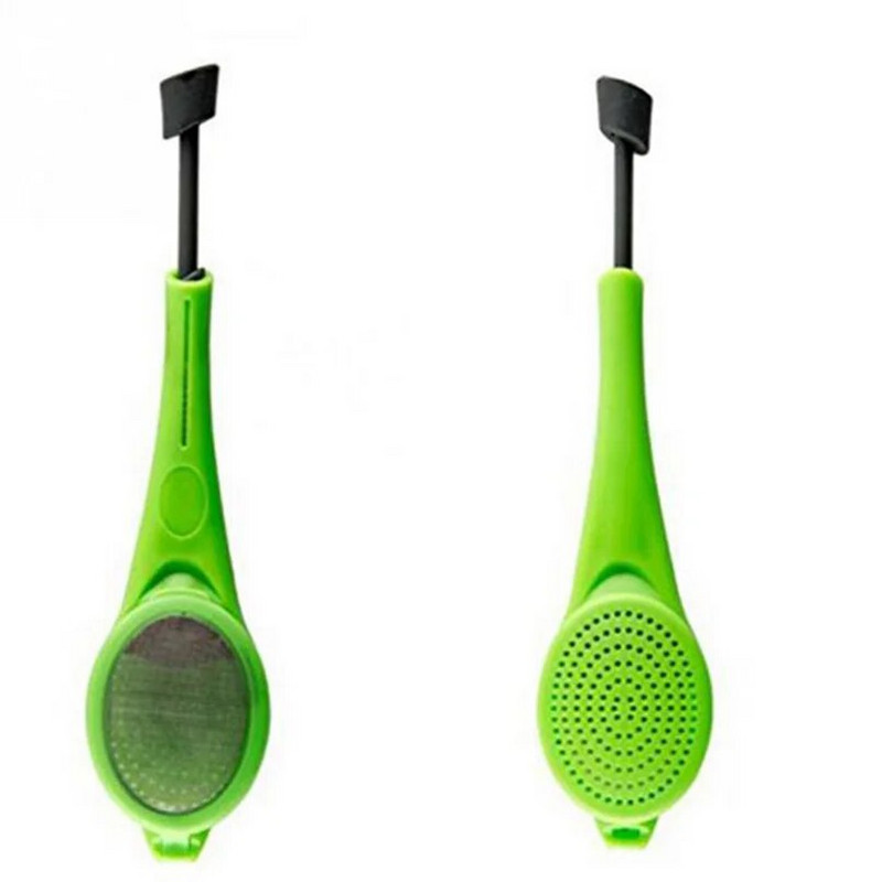 Tee infusiooniseade Sisseehitatud kolb Tervisliku intensiivse maitsega korduvkasutatav teekott Plastikust tee- ja kohvisõel Mõõtke keeris järsk segamine ja pressimine