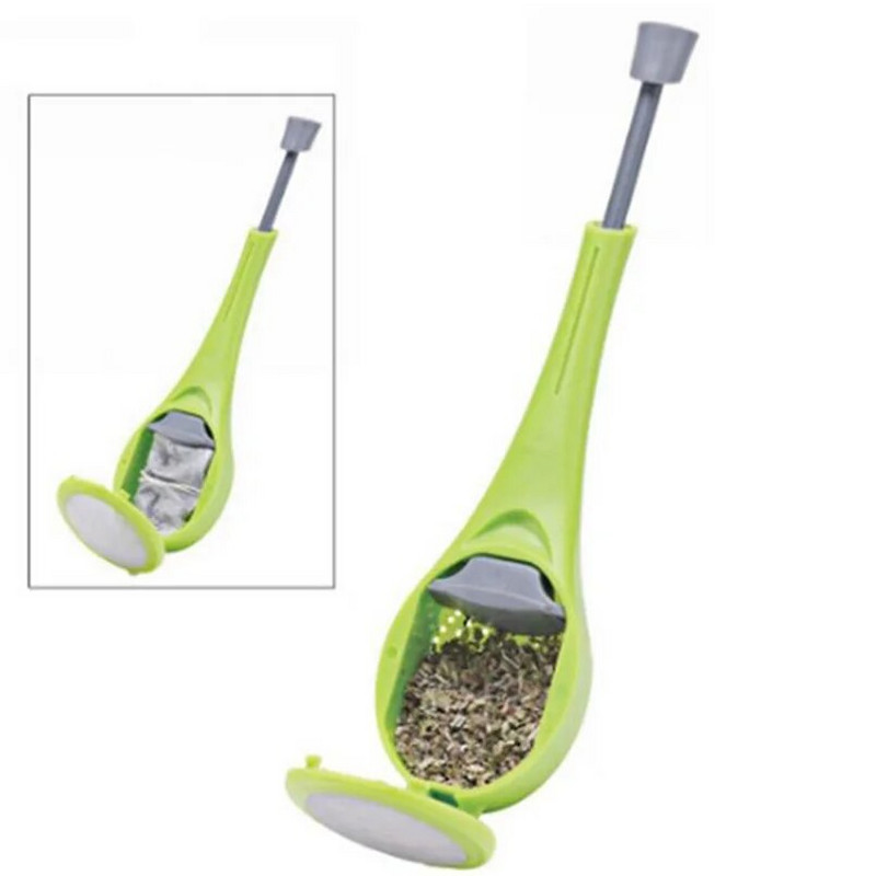 Tee infusiooniseade Sisseehitatud kolb Tervisliku intensiivse maitsega korduvkasutatav teekott Plastikust tee- ja kohvisõel Mõõtke keeris järsk segamine ja pressimine