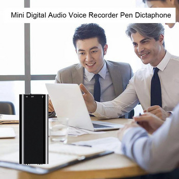 Професионален Mini 8GB 16GB 32GB Глас Цифров аудио Диктофон Mp3 плейър 3 в 1 Съхранение на паметта 192Kbps Запис WAV