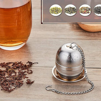 Инфузер за чай, цедка за чай от неръждаема стомана, мрежеста цедка за чай, за чай, подправки и повечето чаши и чайници