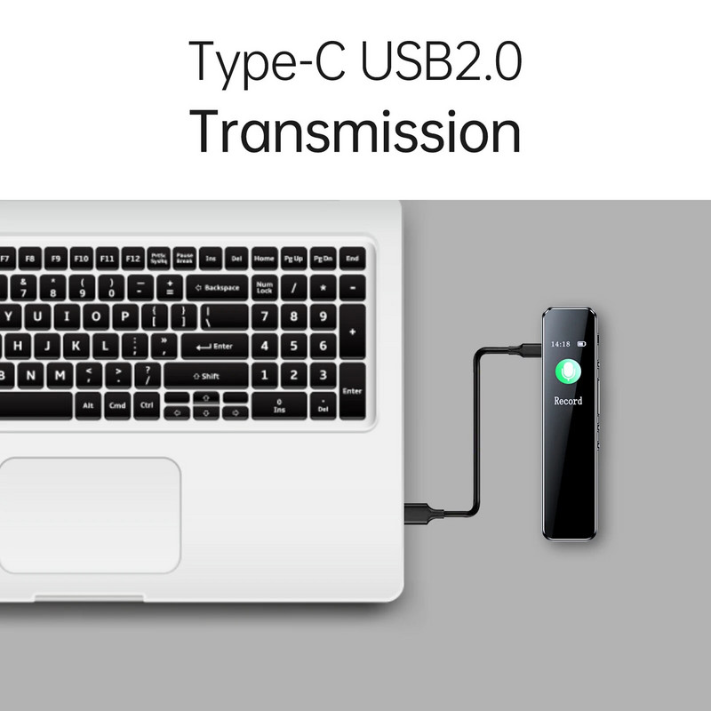 Digitalni diktafon Prijenosni aktivirani audio snimač 1536KBPS HD snimanje MP3 player za predavanja Sastanci Intervju na predavanjima