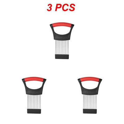 1 ~ 10 tk Sibulanõel roostevabast terasest fikseeritud nõelakahvliga köögiviljade puuvilja viilutaja lõikehoidja köögitarviku tööriist